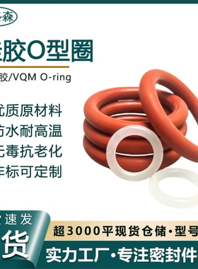防水硅胶O型圈密封圈线径1.9mm外径5-170mm无毒耐高温红色橡胶圈
