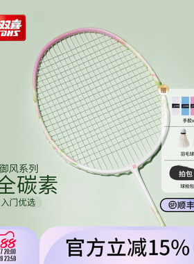 红双喜官方旗舰店  羽毛球拍单拍3U4U5U专业初级全碳素御风系列