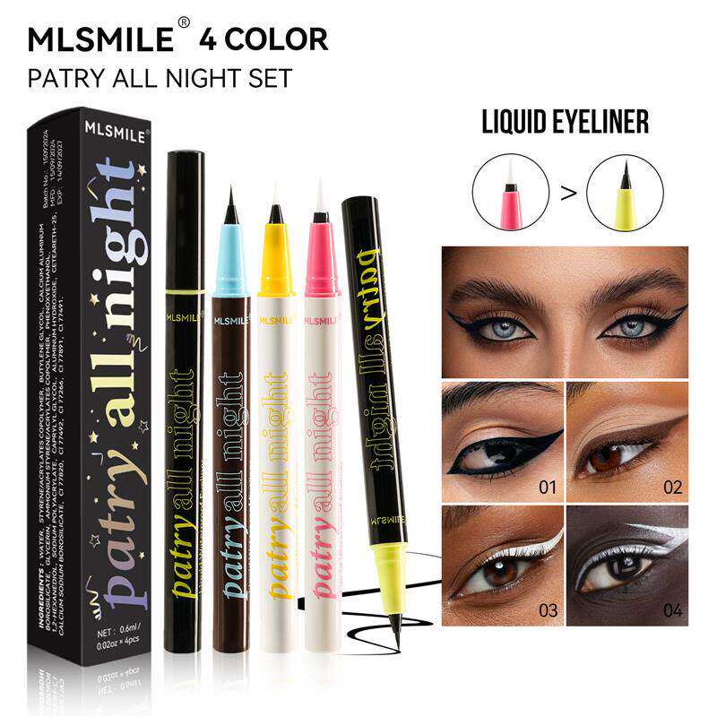 Color Eyeliner Pen Set 彩色眼线笔套装防水速干不晕染