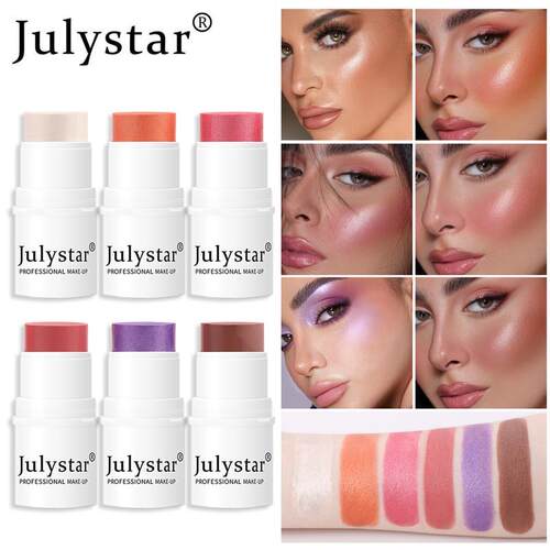 Single Color Matte Shimmer Blush Stick 单色哑光珠光腮红棒膏
