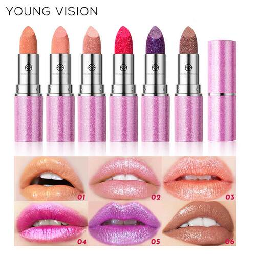 6 Colors Shimmer Multi-use Makeup Stick 六色细闪眼唇两用口红