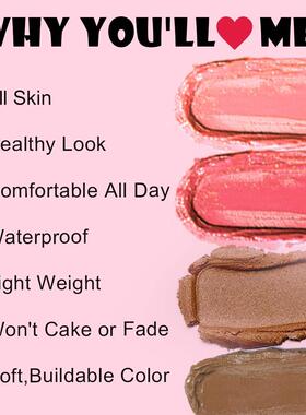 6 Color Cream Makeup Palette, Blush Highlighter & Contour