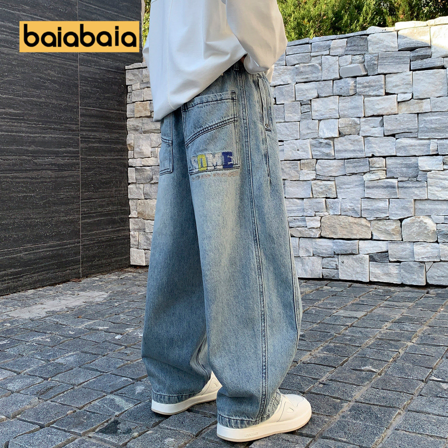 男童牛仔长裤春秋新款直筒窄版男孩儿童裤子中大童童装休闲春季薄