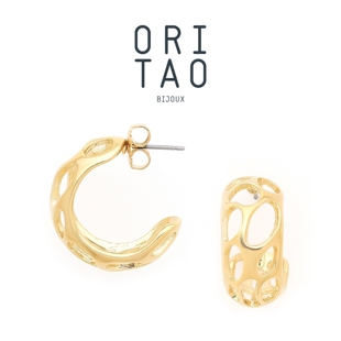 法国品牌ORI 配饰 TAO风华系列耳环高级设计感圆形耳钉镂空法式