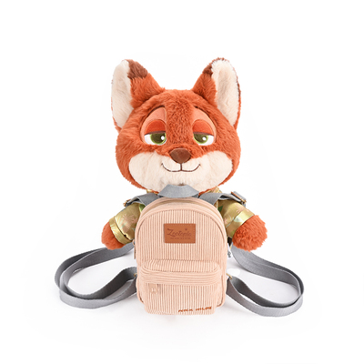 迪士尼疯狂动物城尼克快乐出行公仔双肩包