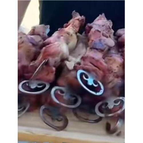 新疆馕坑烤肉签子维吾尔族特色304不锈钢挂钩子羊肉串烧针