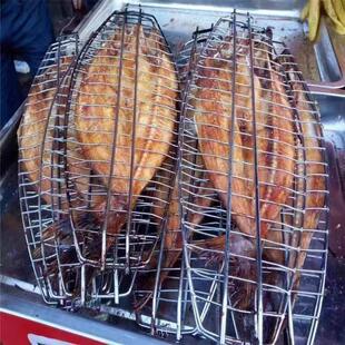 商用不锈钢吊式挂钩烤鱼夹加粗 瓦缸烤鸭炉湄公河鱼烧烤夹子网夹