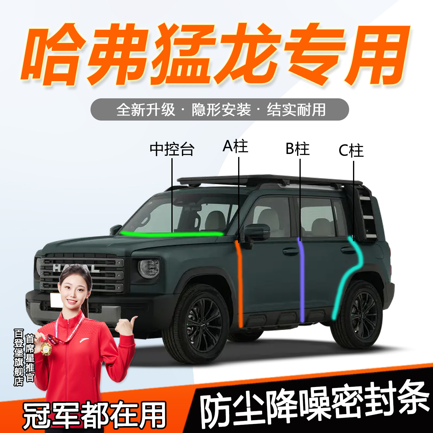 哈弗猛龙防尘防水静音降噪密封条图片