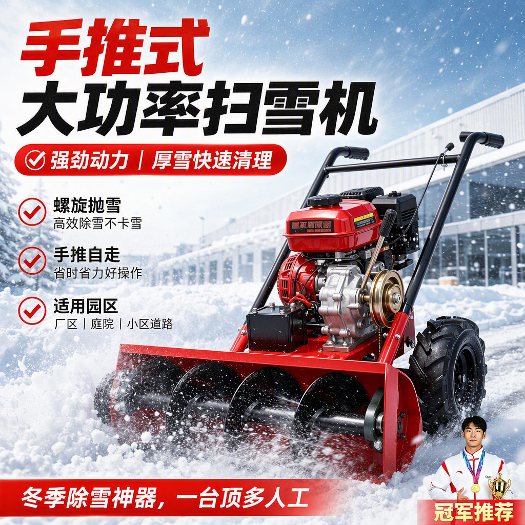 小型扫雪机小区物业手推式清雪机