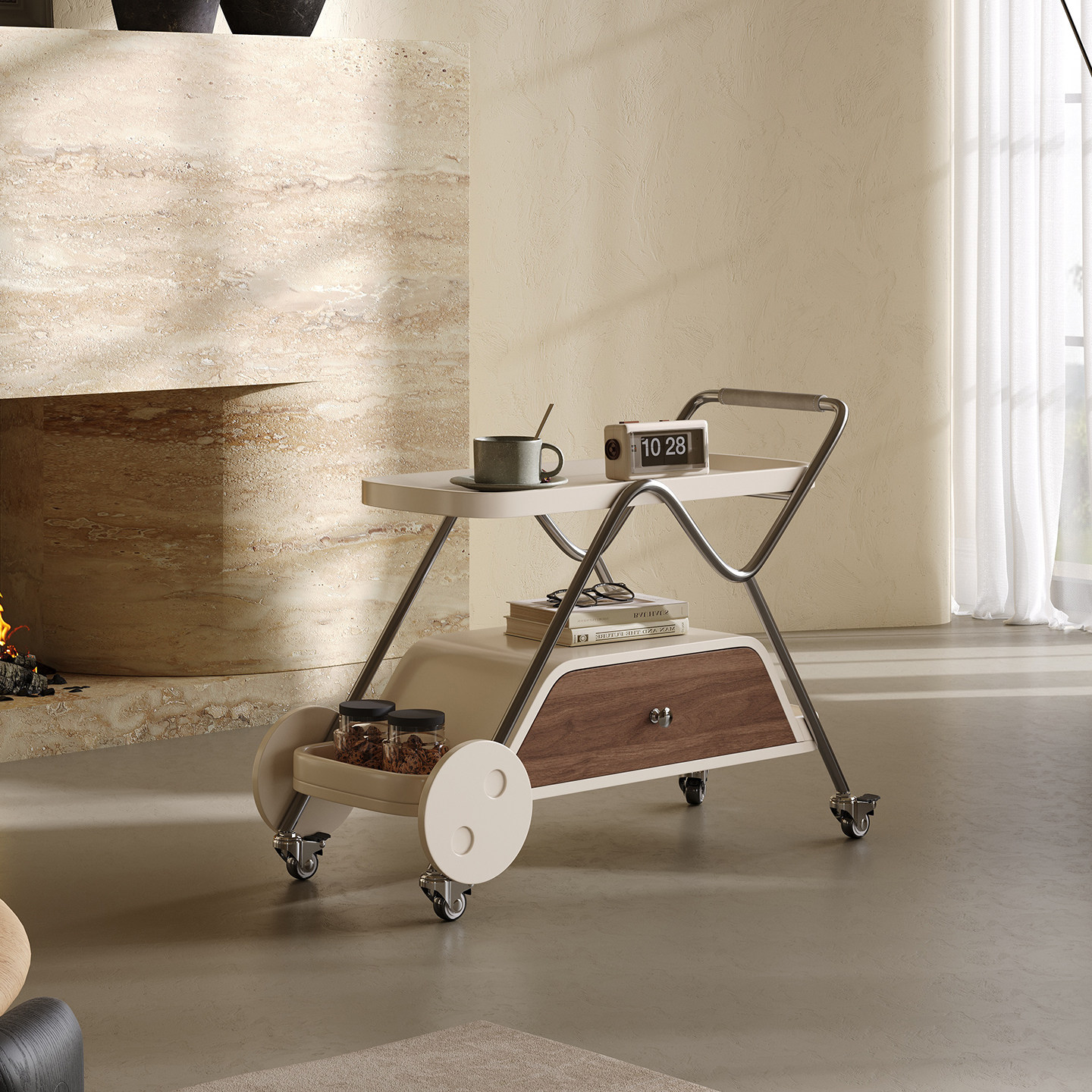 【自营】VRSUK设计师畅销推车边几储物轻奢专利移动收纳茶几现货,住宅家具,移动边几/推车,淘宝优惠券,粉丝福利购,淘宝优惠卷