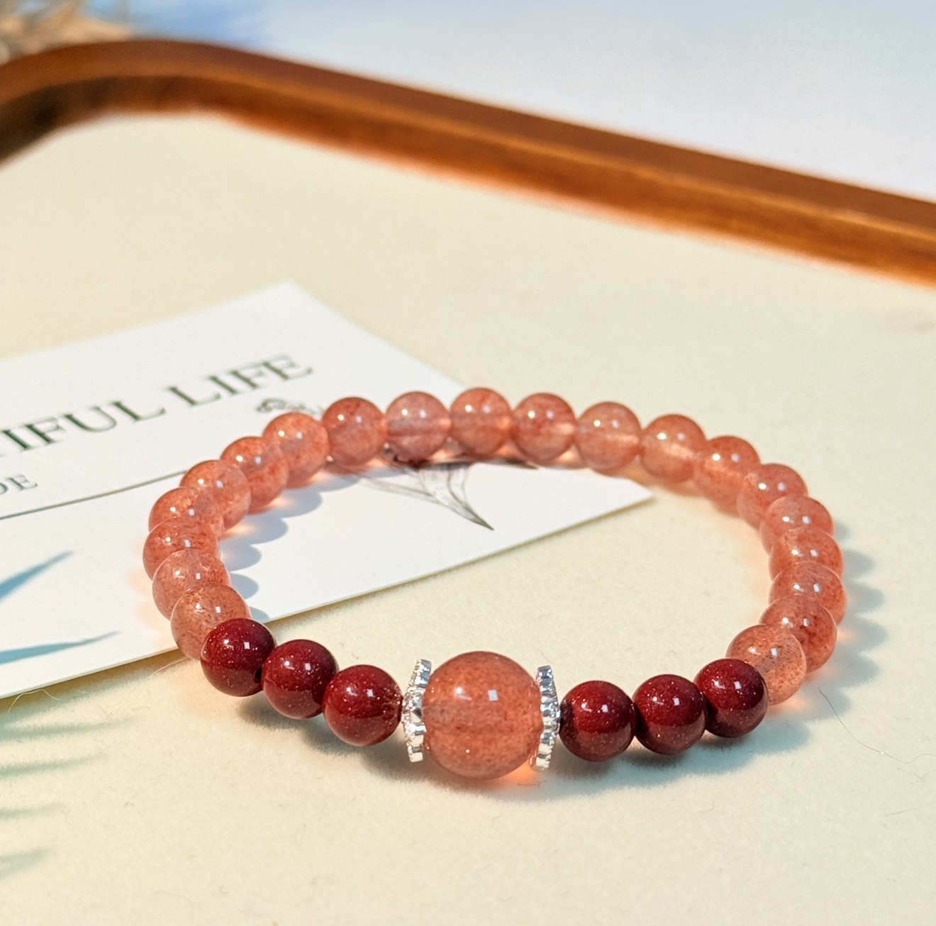 天然草莓晶朱砂招财好运旺桃花人缘女单圈手串手链送女友闺蜜礼物,饰品/流行首饰/时尚饰品新,手饰/手串,淘宝优惠券,粉丝福利购,淘宝优惠卷