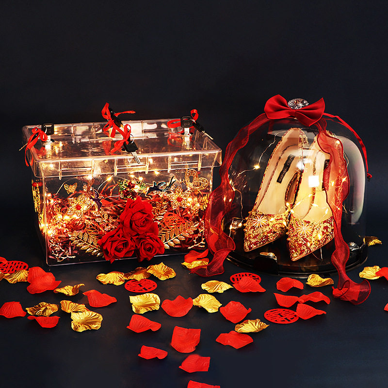 「次日达」创意DIY套圈藏婚鞋盒子婚礼堵门婚鞋盒带锁结婚接亲整,节庆用品/礼品,堵门/游戏道具,淘宝优惠券,粉丝福利购,淘宝优惠卷