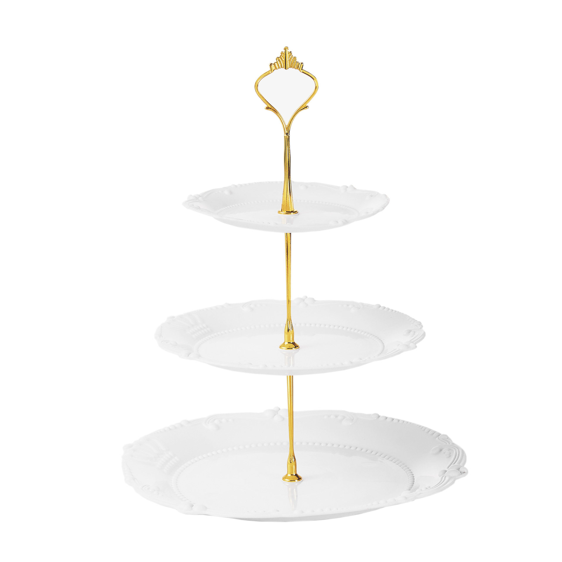 「次日达」轻奢三层蛋糕架皇冠水果盘点心架糖果托盘生日派对甜品