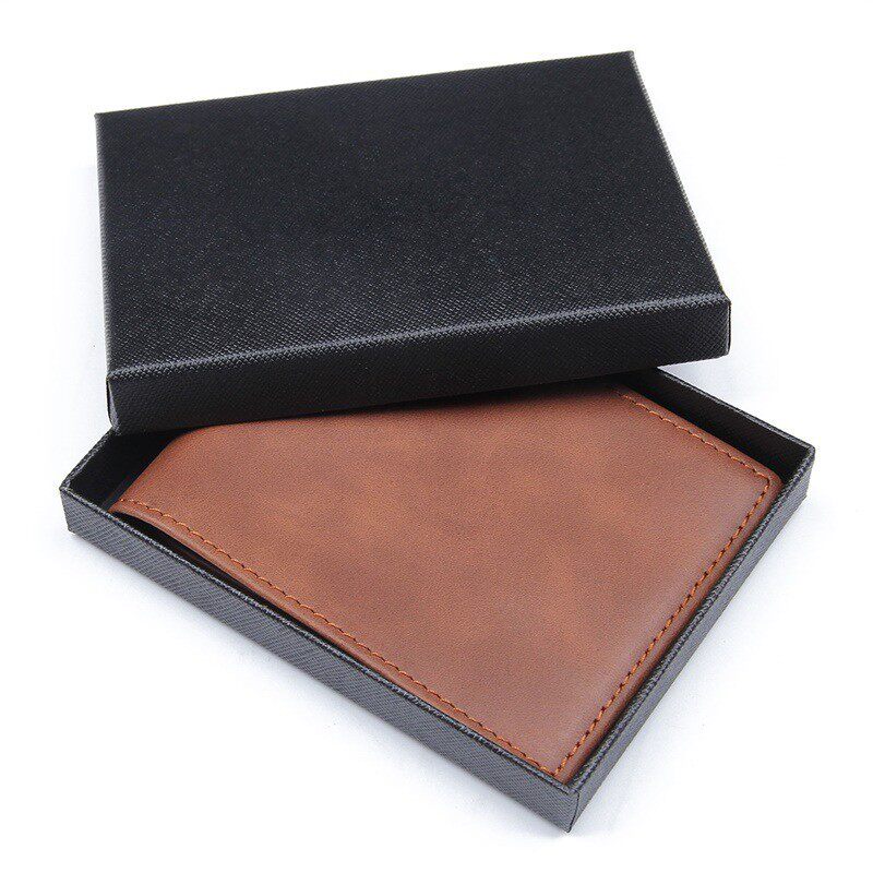 【次日达】现货长方形钱包盒子黑色天地盖首饰项链包装盒钥匙扣礼