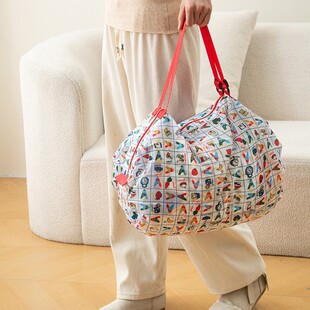 「次日达」可折叠购物袋旅行单肩加厚大号买菜包超市环保购物袋