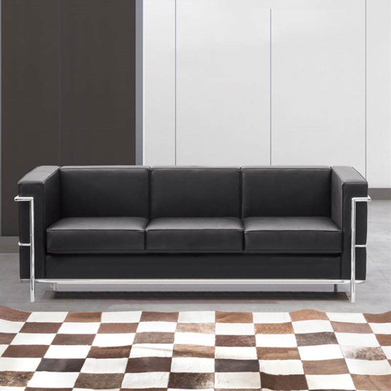 北欧皮办公沙发组合大厅商务柯布西耶Lc2接待室简约服装店单人