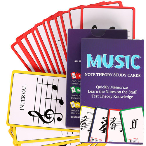 钢琴吉他和弦图 Music Flash Cards钢琴吉他学习音符卡 音乐闪卡
