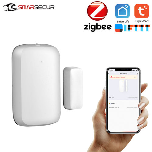 厂家直销涂鸦智能zigbee门磁探测器 智能联动门磁 无线门窗感应器