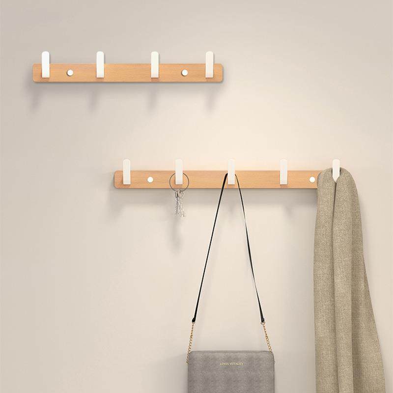 实木挂钩强力墙壁挂粘钩门后钩墙上免打孔衣钩卫生间衣架一排浴室,收纳整理,挂钩/粘钩,淘宝优惠券,粉丝福利购,淘宝优惠卷