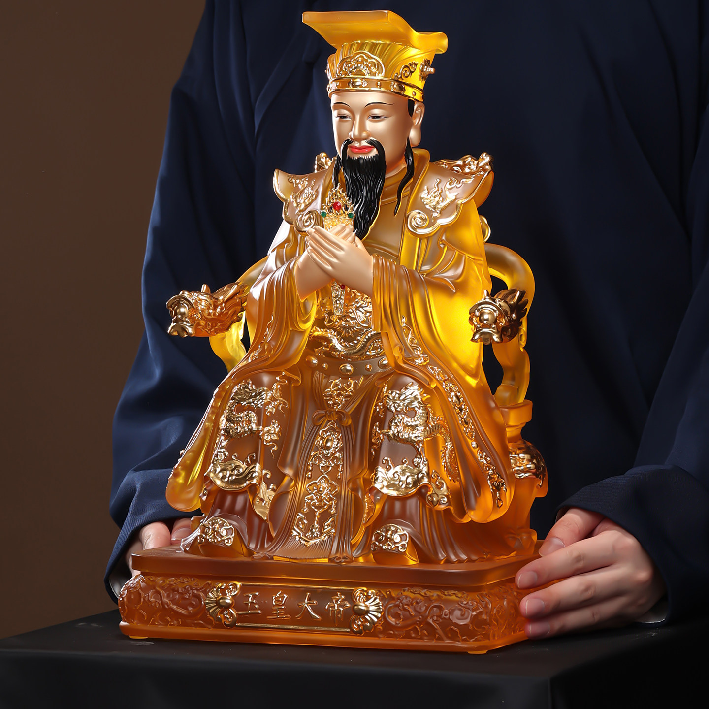 琉璃玉皇大帝神像玉帝家用客厅佛堂供台供奉摆件王母娘娘真身神像
