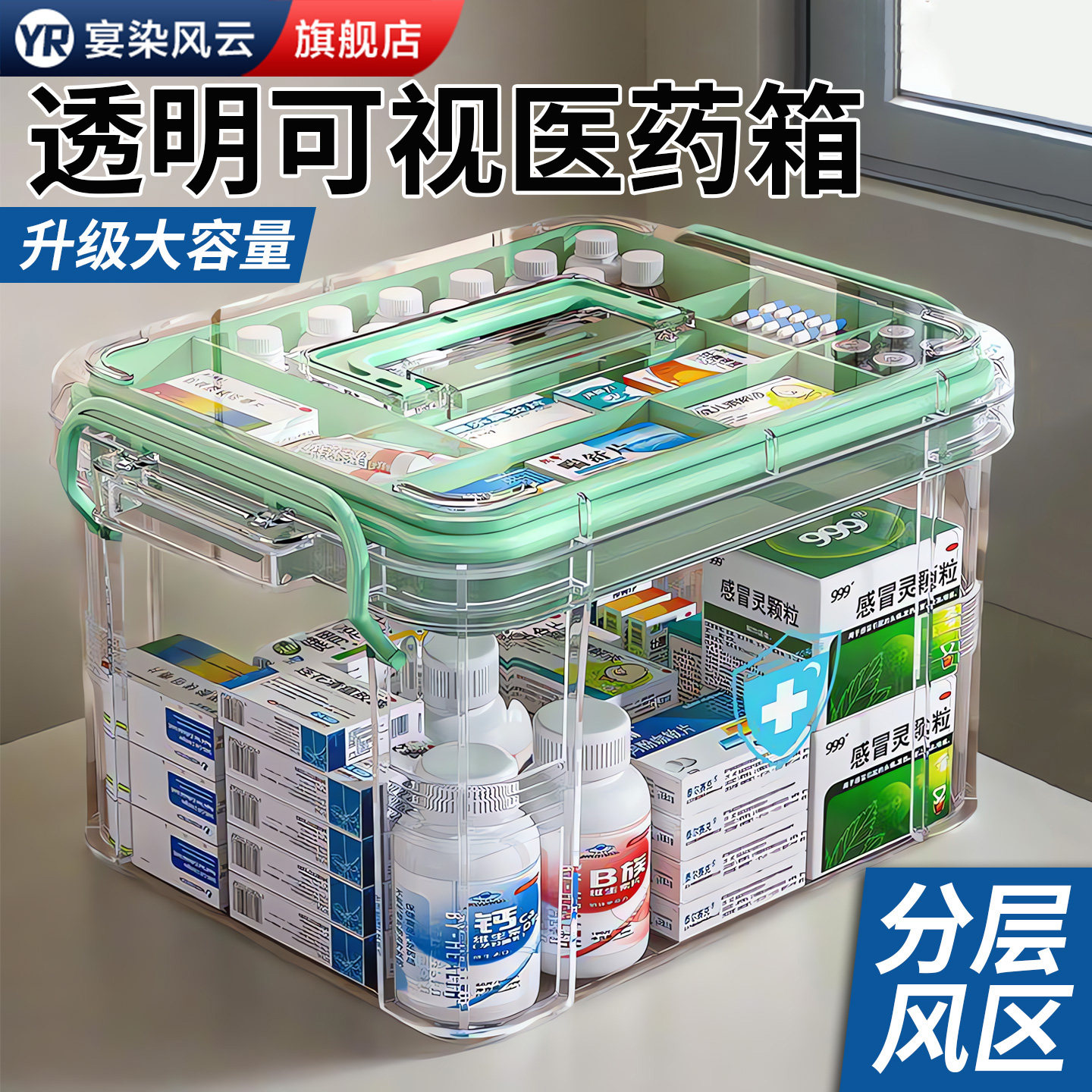 【多层大容量】分类收纳家用药箱