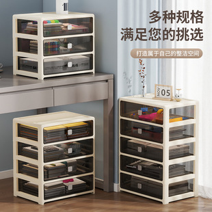 抽屉式桌面收纳盒办公室工位整理神器书桌文具置物架化妆品储物柜