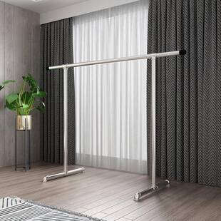 户外不锈钢大号单杠晒衣服的铁架子家用被子架晾衣架落地室外防风