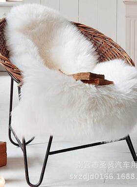 现货长毛地毯沙发垫 仿羊毛地垫65-102cm白色毛毛垫仿毛地毯