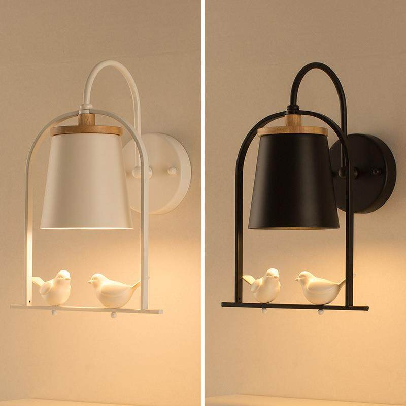 北欧创意壁灯床头卧室创意个性简约现代木质过道led儿童房壁灯,家装灯饰光源,壁灯,淘宝优惠券,粉丝福利购,淘宝优惠卷