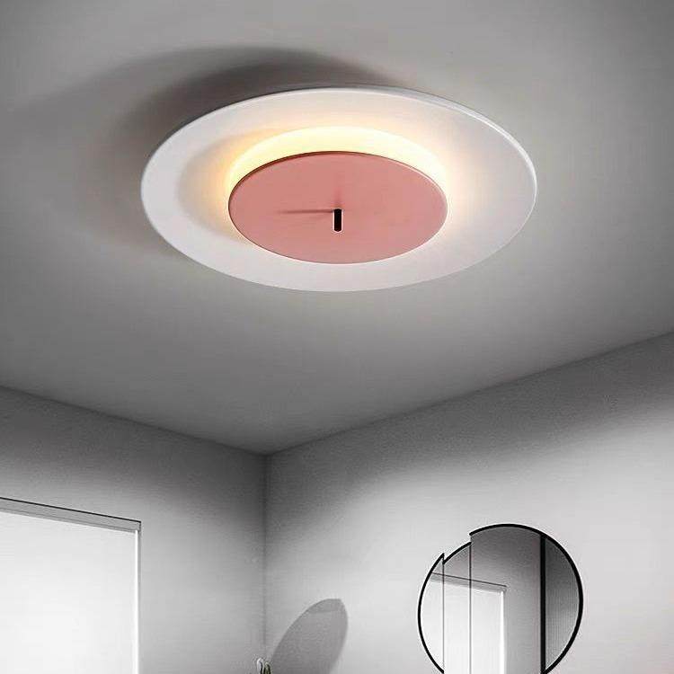 北欧设计师创意灯饰圆形马卡龙飞碟吸顶灯书房玄关走廊儿童房灯具,家装灯饰光源,客厅吸顶灯,淘宝优惠券,粉丝福利购,淘宝优惠卷