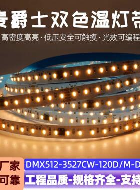 DMX512 3527灯珠双色温流水灯带24V 10段120灯