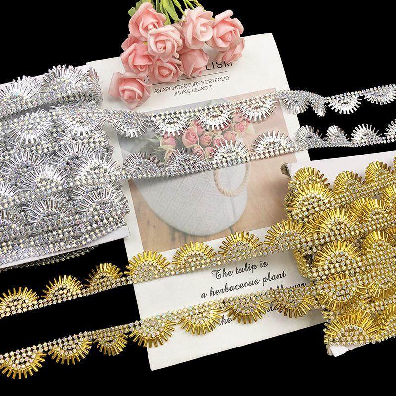 新款现货4cm皇冠亮钻亚克力钻链花边DIY材料服装箱包鞋帽装饰辅料,居家布艺,花边,淘宝优惠券,粉丝福利购,淘宝优惠卷