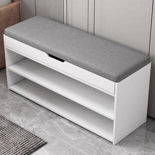 换鞋凳家用门口软包储物鞋柜坐凳一体穿鞋凳进门入户简约现代鞋架
