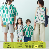 背心衣服亲子 舒适无袖 papa爬爬夏季 儿童裙子纯棉母女装