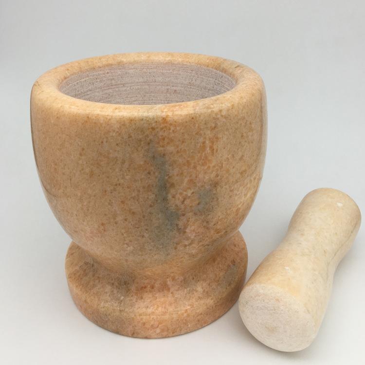 大号大理石蒜臼石臼玉石蒜缸蒜钵蒜窝捣蒜器蒜蓉器砸蒜磨蒜臼