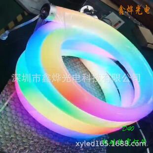 360度发光 LED霓虹灯带 圆形D40 防水5v柔性壁灯室内外装饰工程