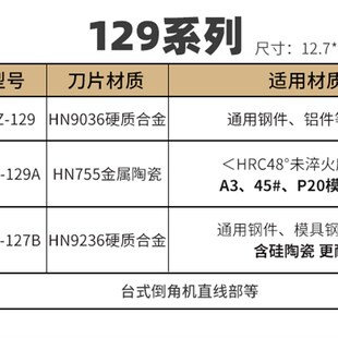 复合倒角机专用片CR刀角AGF-129A金刀属陶瓷钢件90台式倒角机粒轴