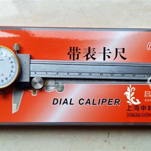 百工双向防震带表卡尺0-150200mm高精度0.02文玩工业代表卡尺包邮
