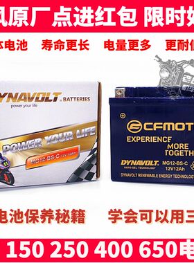 春风摩托车狒狒NK150 250SR 400 650NK MTR国宾 胶体电池 蓄电瓶