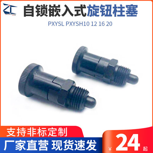 ZAY13/ZAY14细牙自锁嵌入式精密旋钮柱塞PXYSL PXYSH10 12 16 20