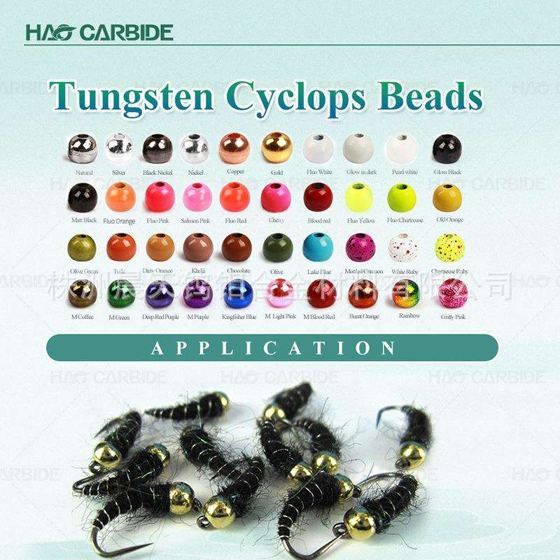 星空色通孔/开槽/偏心飞蝇钓钨豆tungsten beads钨合金仿生饵渔坠