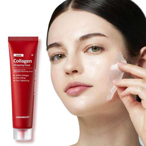 外贸COLLAGEN WRAPPING MASK提亮肤色红色胶原蛋白紧致面膜