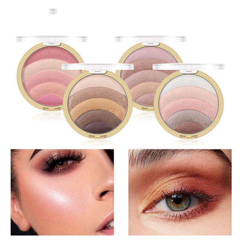Lazy Multi use Palette 懒人五色烤粉盘 细闪眼影修容腮红高光