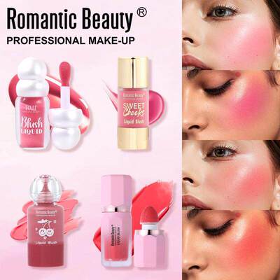 Pink Liquid Blush Stick 粉色系微光哑光液体腮红棒