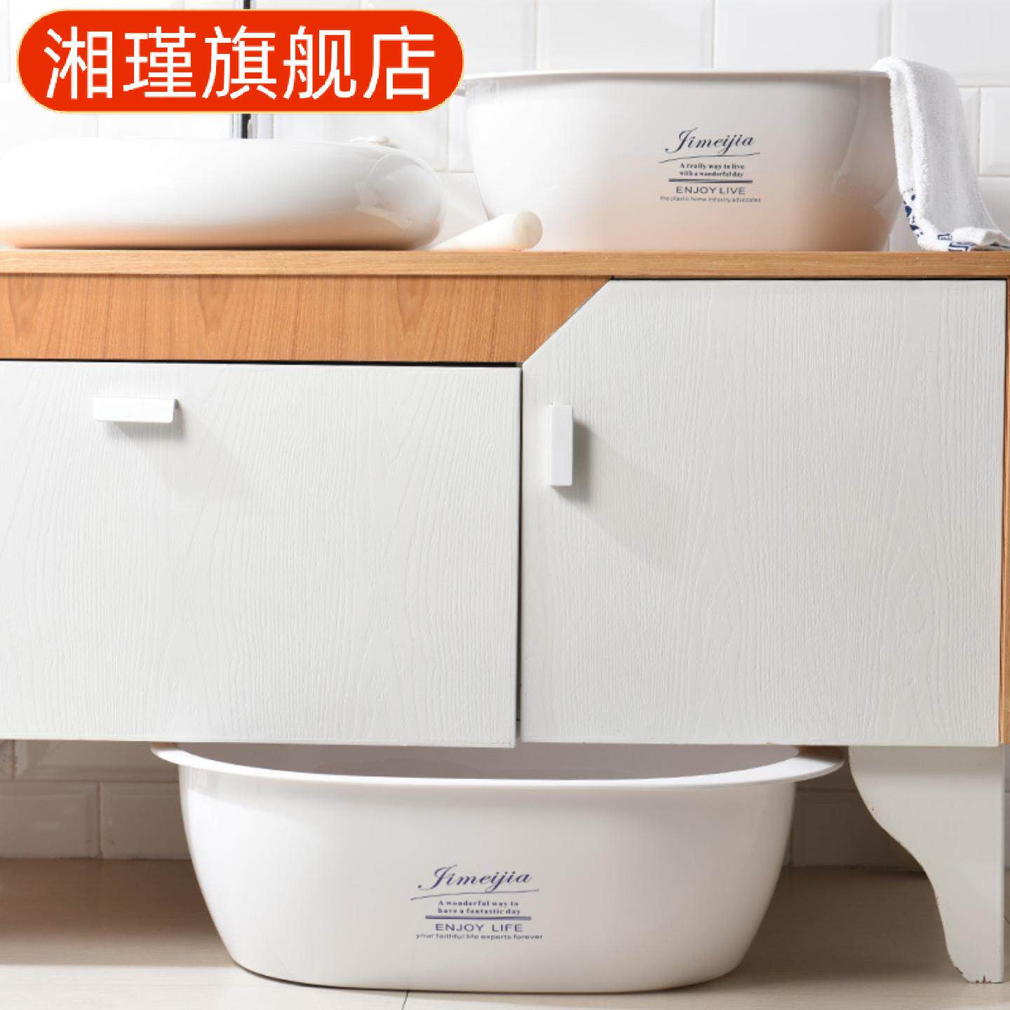 大号加厚塑料婴儿脸盆儿童小号多用宝宝洗衣盆宠物浴盆椭圆洗澡盆