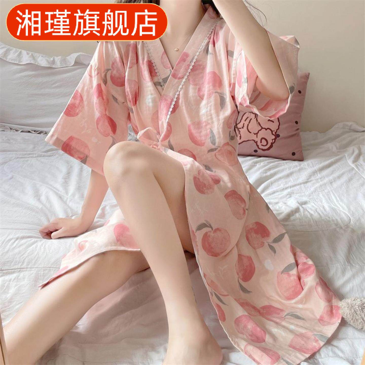 日系新款甜美风夏季女中长款宽松