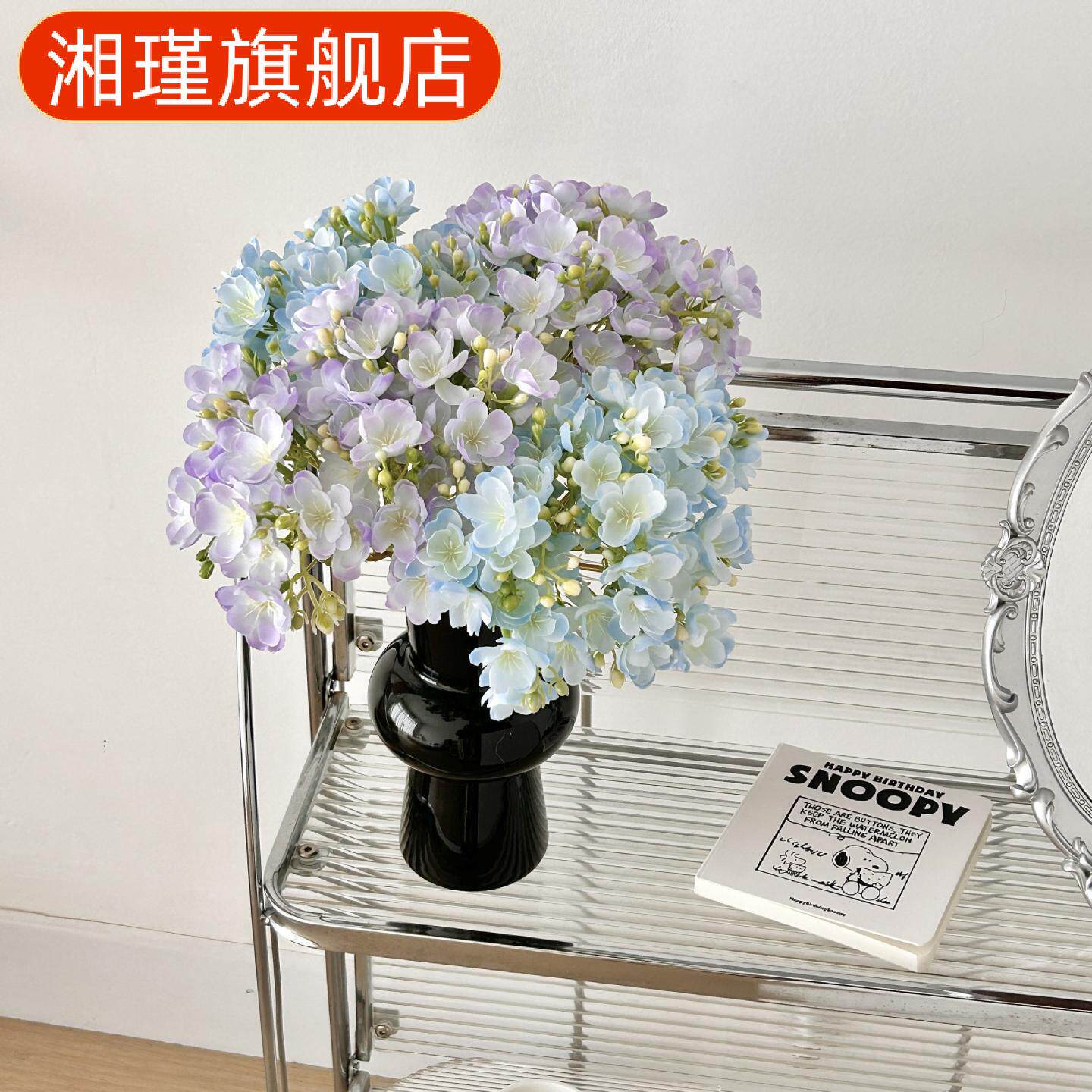 小清新茉莉仿真花束摆设装饰客厅