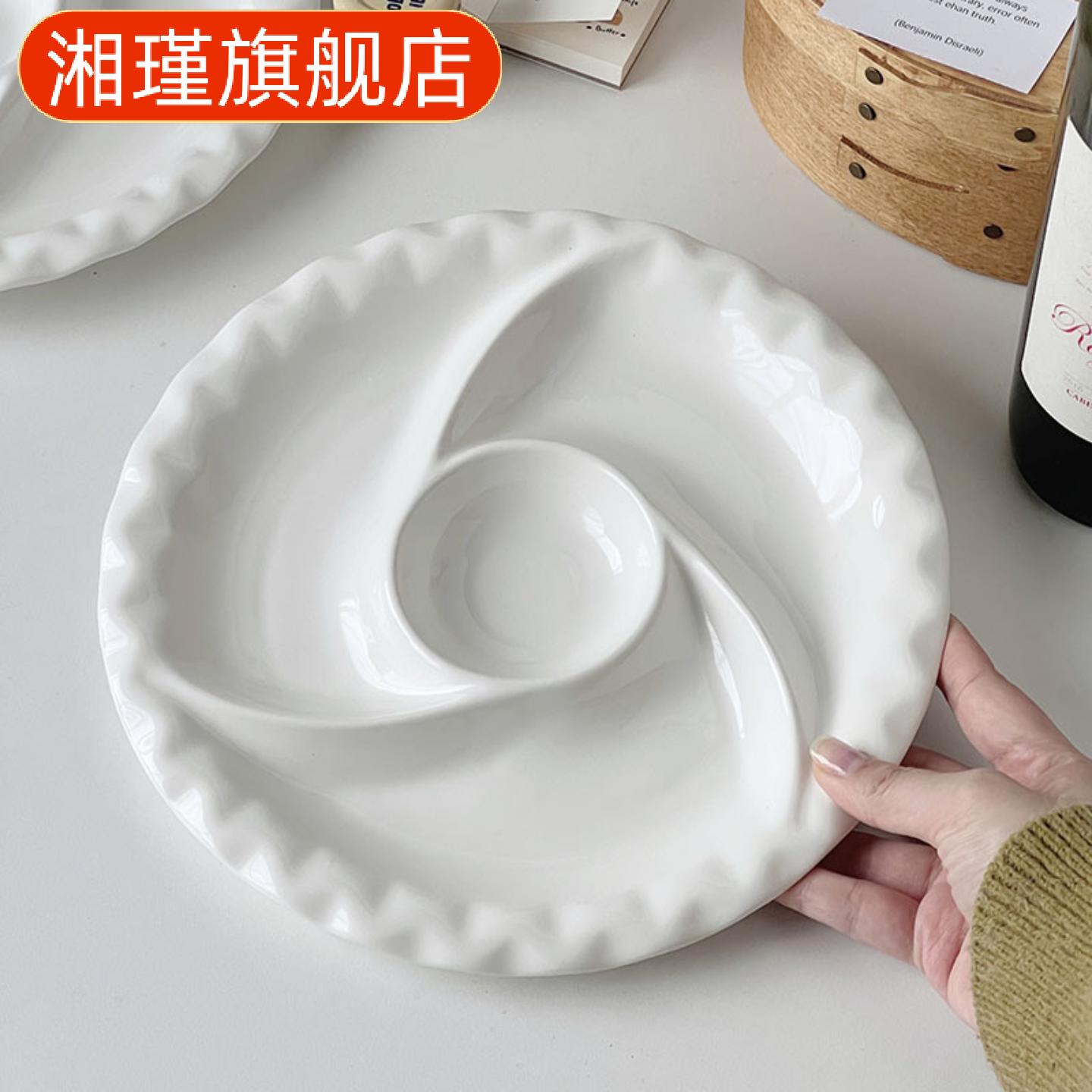 高温陶瓷风车蒸盘减脂餐盘多格