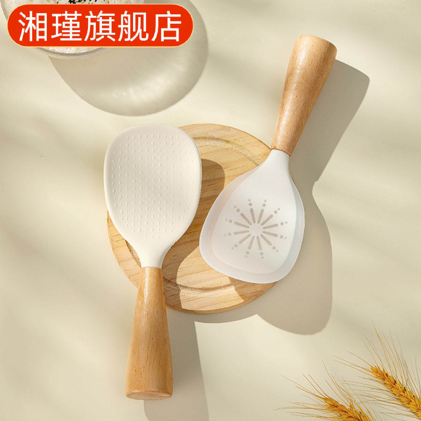硅胶立式饭勺食品级不粘米电饭煲