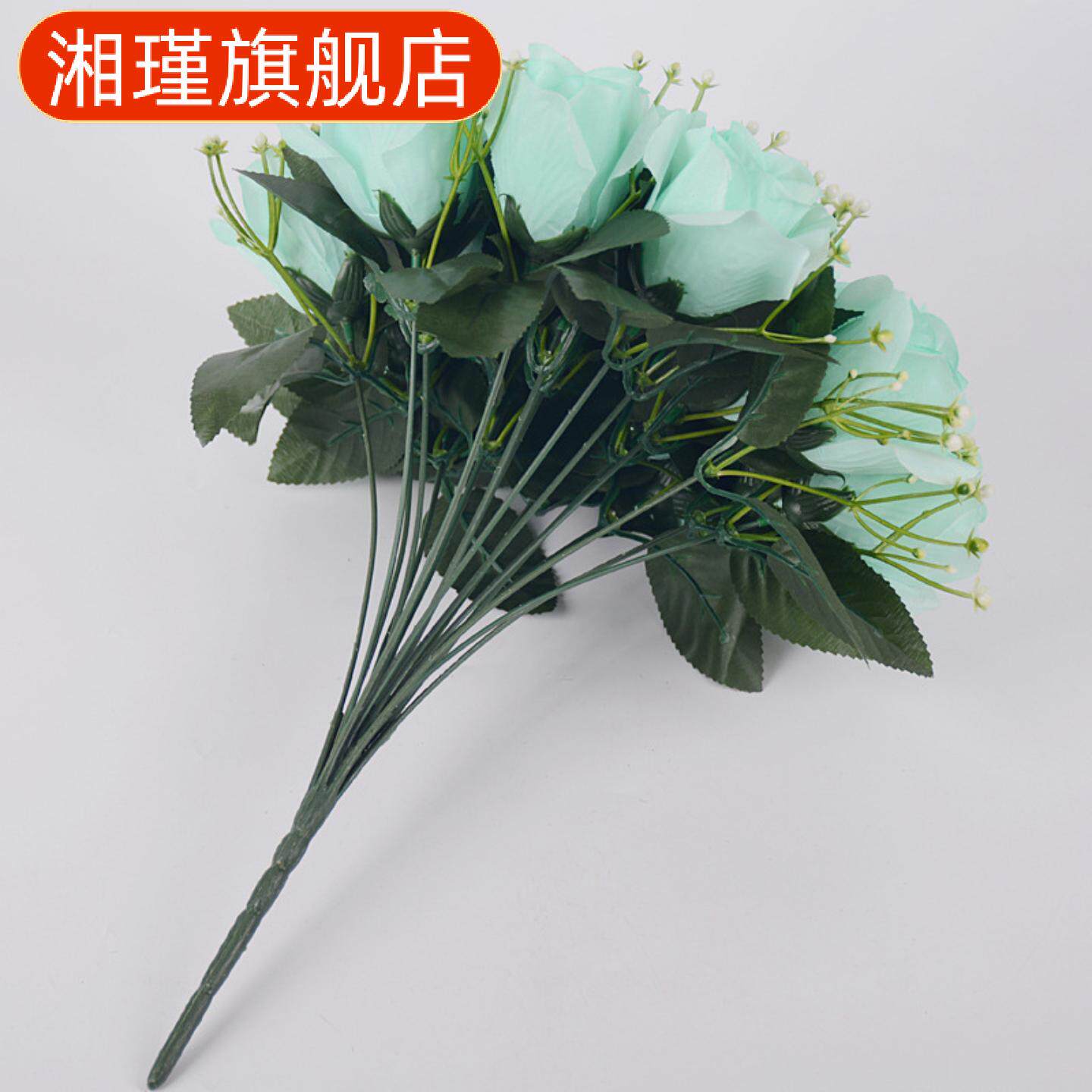 仿真花假花朵大尺寸韩系玫瑰花束